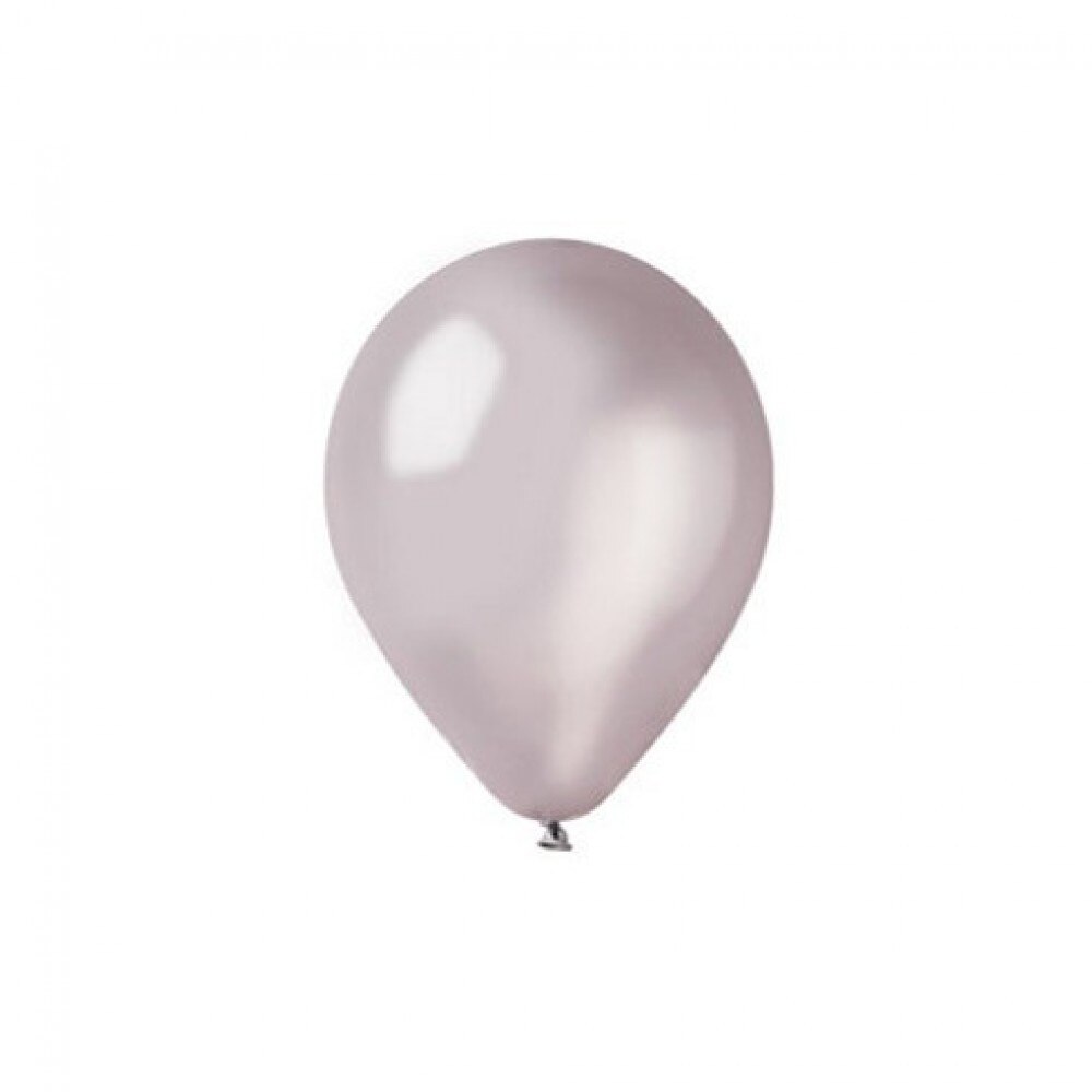 Baloane latex rotunde, 26cm, Argintiu, 100 buc